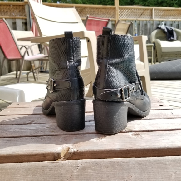 Black Combat Ankle Boots - Picture 3 of 6